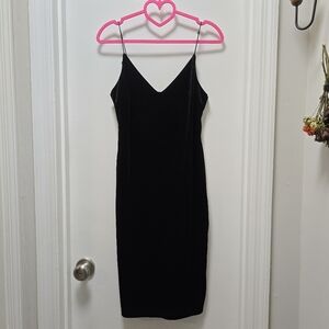 Vintage Y2k Velour Velvet Whimsigoth Gothic Stretch Slip Dress